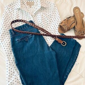 Zara Dark Blue Cropped Jeans